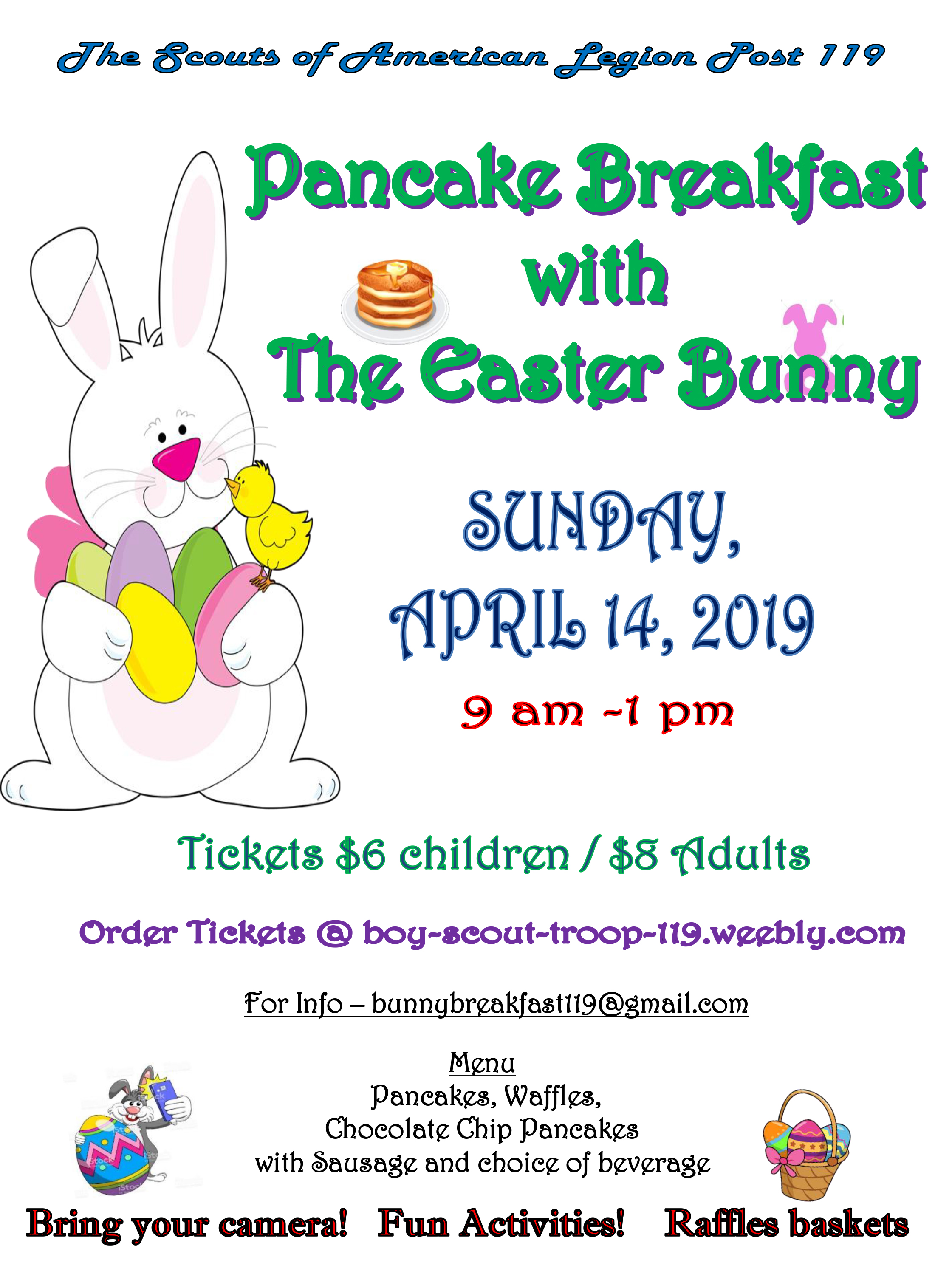 Pancake Breakfast with the Easter Bunny NJ Family