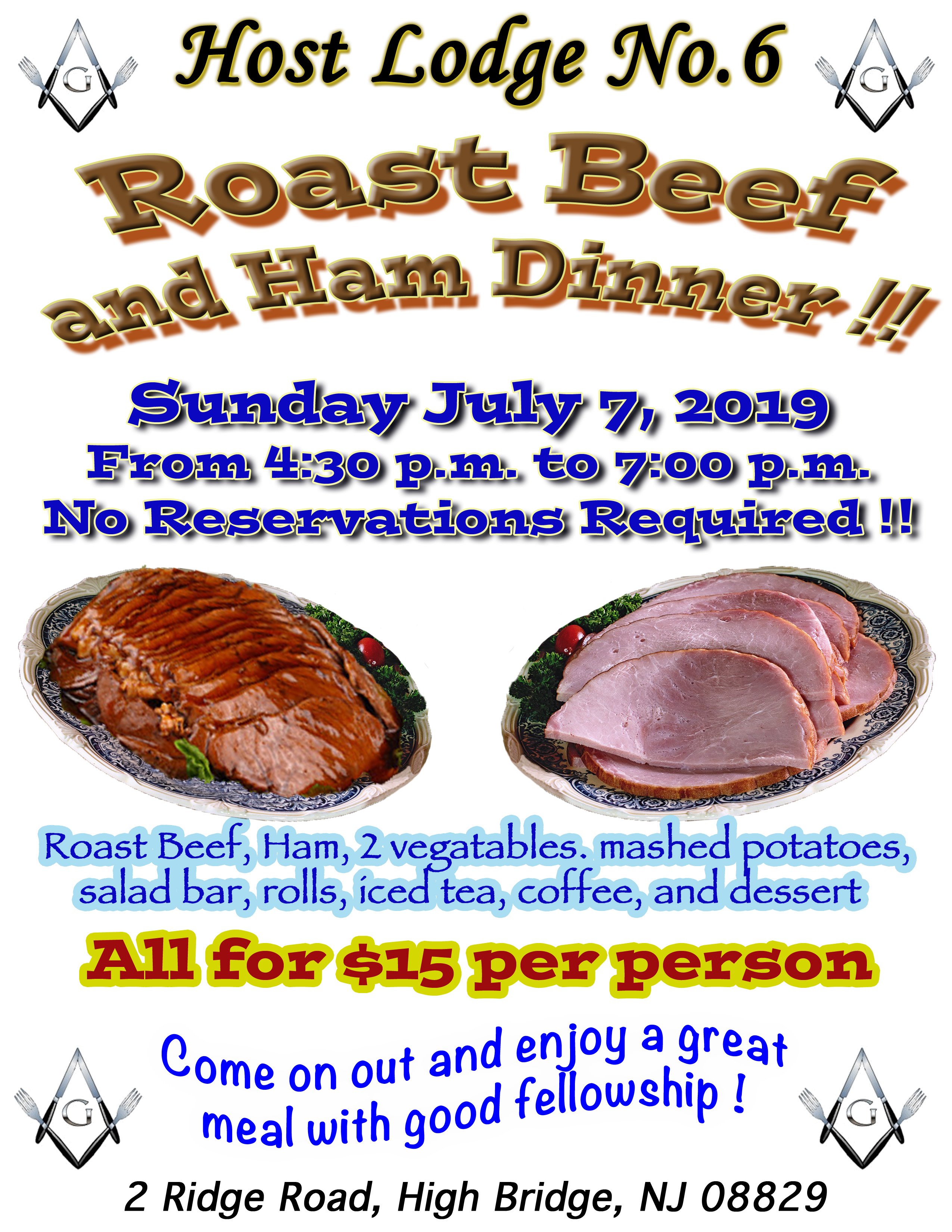 Roast Beef and Ham Dinner NJ Family