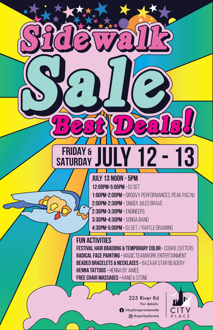 City Place Summer of Love Sidewalk Sale NJ Family