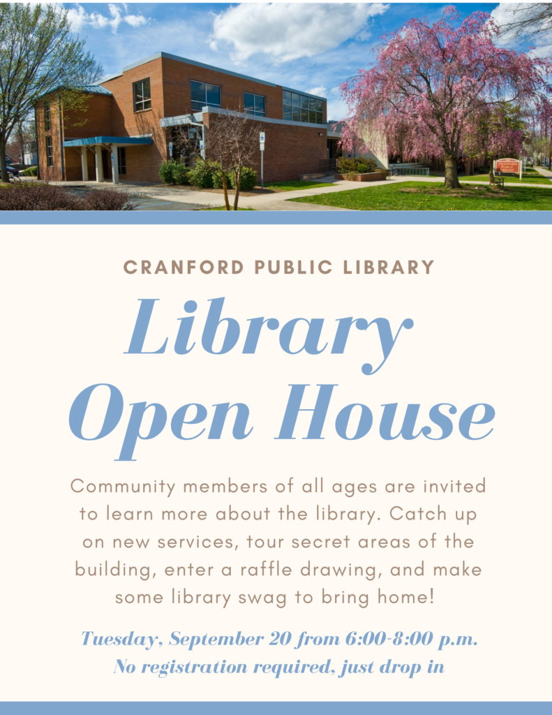Cranford Public Library Open House NJ Family